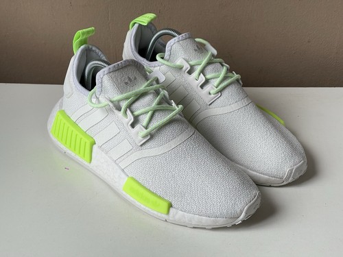 ADIDAS ORIGINALS NMD_R1 Hombres Blanco Solar Verde Gimnasio Correr Entrenador Reino Unido Talla 5 - Imagen 6 de 14
