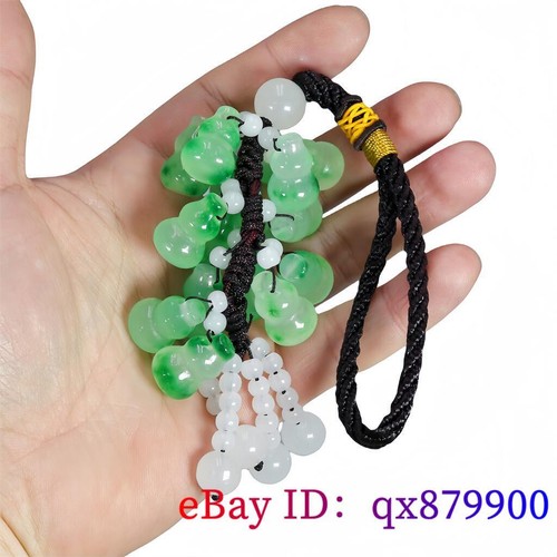 Natürliche echte Jade Schlüsselanhänger Mode Schlüsselanhänger Telefonanhänger grün individuell - Bild 4 von 19