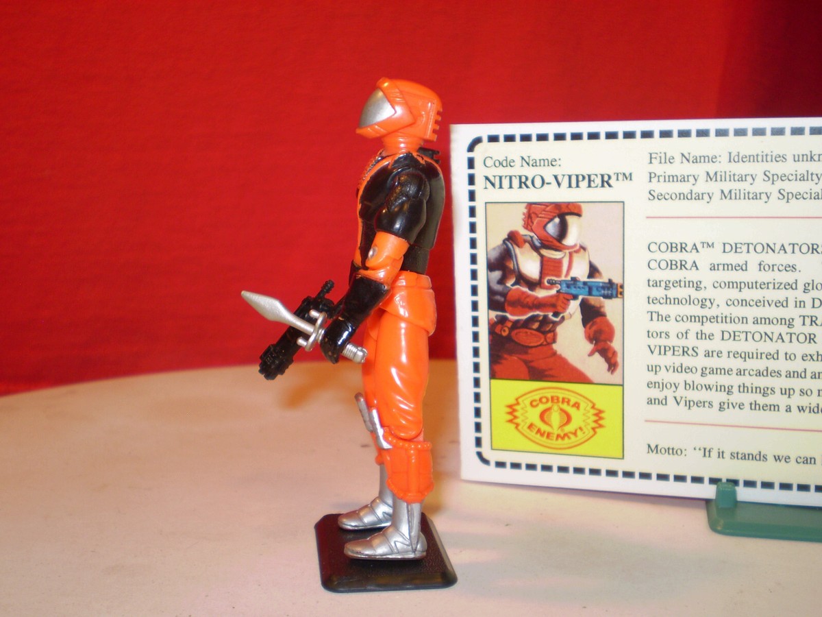 GI Joe ★ Cobra Nitro-Viper 1993 1993 GI JOE COBRA DETONATOR DRIVER NITRO-VIPER 100%+ RARE