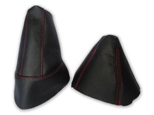Schaltmanschette Handbremsabdeckung Fur BMW Z4 2002-2008 Leder Naht Rot