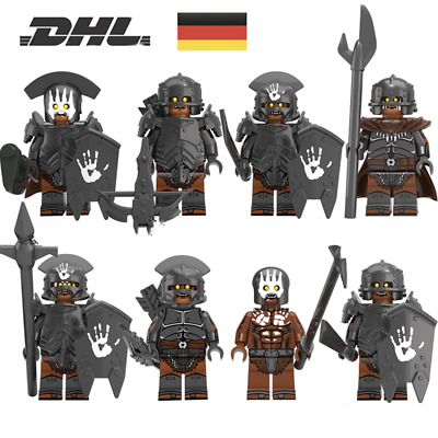 8 Minifiguren Orks Uruk Hai Herr Der Ringe Armee Lego Kompatibel Geschenk Ebay