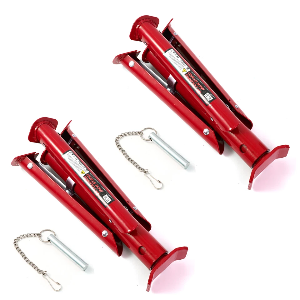 PAR 6000lbs Plegable Cerradura Segura Coche Camión Eje Gato Soportes Elevación Automática 3 Ton D Foto 3 de 4