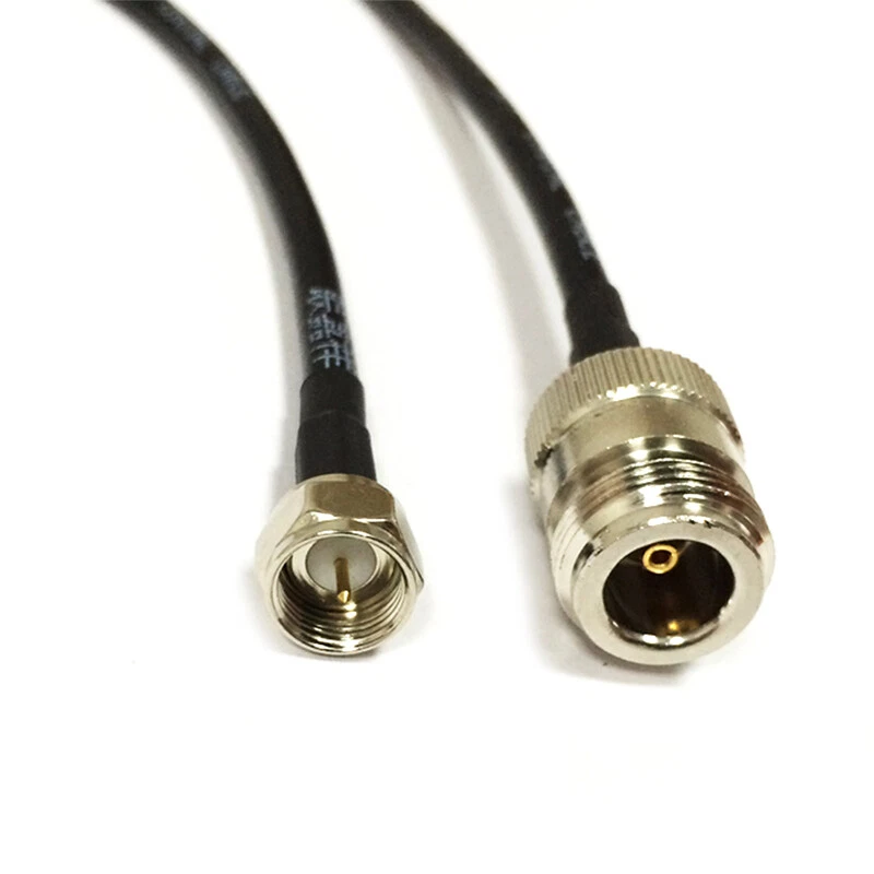 N type female to F type male plug pigtail cable RG58 50cm 20inch for wifi router - Image 2 of 3