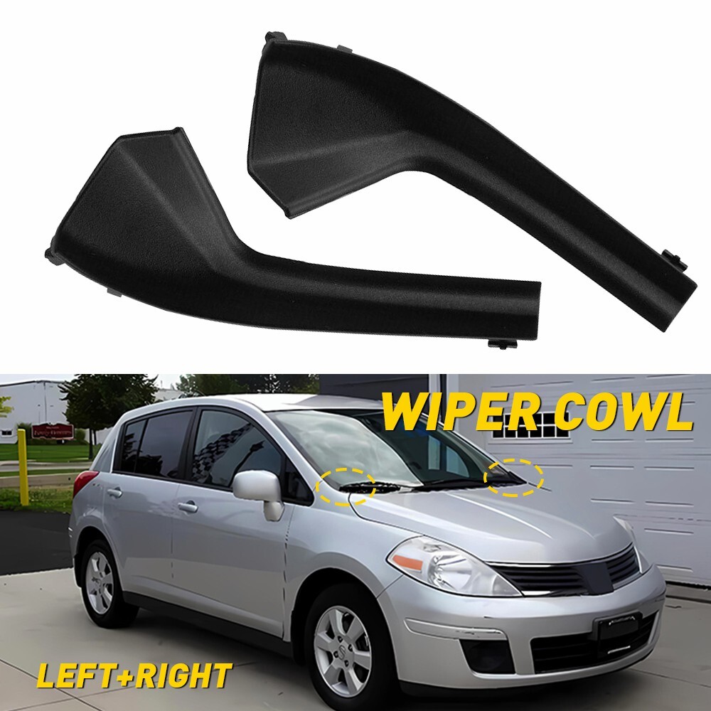 2007-2012 Nissan Versa Left & Right Cowl Grille Outer Extension Trim