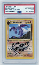 PSA Signed Eric Stuart Aerodactyl 15/64 Neo Revelation Regular