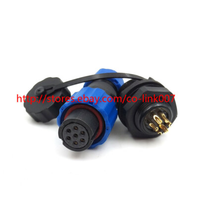 IP67 7pin Conector, SD13 Waterproof 250V Electric Current Plug socket AC/DC