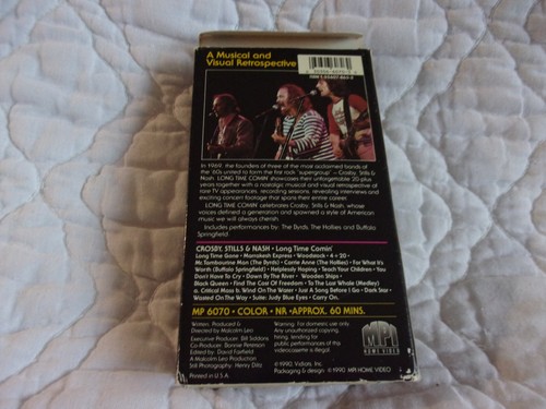 CROSBY STILLS AND & NASH LONG TIME COMING' VHS THE BYRDS HOLLIES DOKUMENTARFILM LIVE - Bild 2 von 9