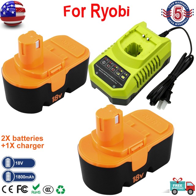 18V 1.8Ah NiMh Battery / Charger For Ryobi ONE+Plus P100 P102 13022