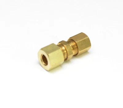 5/16-1/4 OD Compression Copper Tube Union Straight Joiner Fitting Air Gas Water - Image 1 of 4