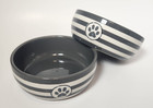 Top Paw Gray & White Ceramic Dog Bowl - Set of 2 Food Snack Dish