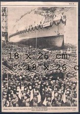 XL Zeitungsfoto Stapellauf Admiral Scheer Reichsmarine von 1933 -