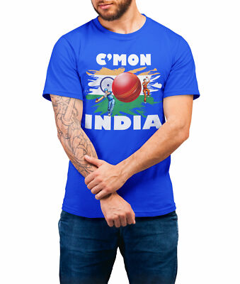 Cmon Indien Cricket Baumwolle T-Shirt Auswahl Herren Damen Kinder Indianer Geschenk