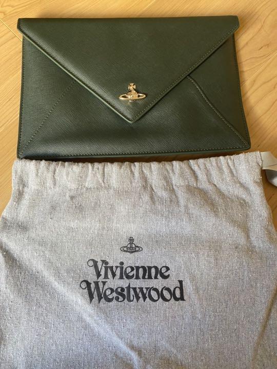 ★Vivienne Westwood★ Logo Clutch Green 4402009CL003BO103 44 Vivienne Westwood Clutch Bag Green Leather Women 71717 | eBay