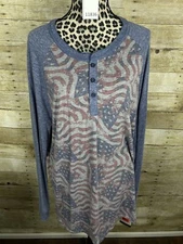 NEW LULAROE MARK HENLEY  LONG SLEEVE UNISEX NWT SIZE XL
