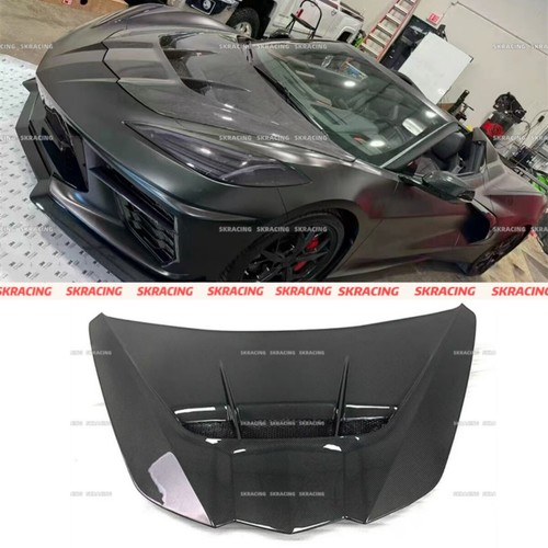 Real Carbon Fiber Hood Compatible With Chevrolet Corvette C8 Z06 20+ Front Hood - Picture 1 of 24