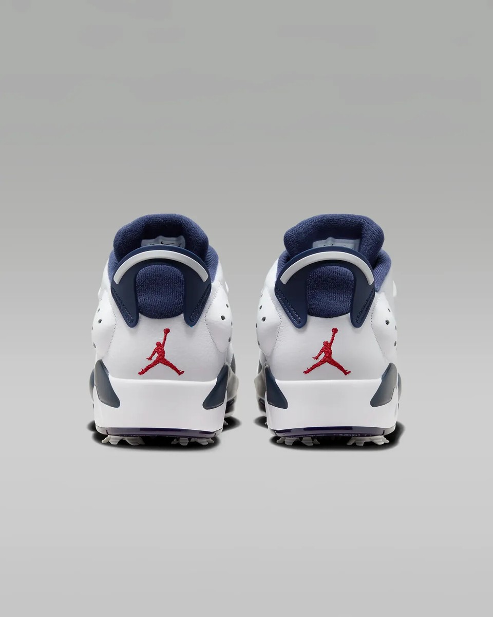 New Nike Air Jordan Retro 6 Golf 'Olympic' Shoes - White New Nike Air Jordan Retro 6 Golf 'Olympic' Shoes - White