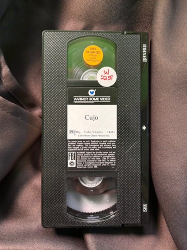 CUJO 1983 VHS WARNER BROS CLAMSHELL PLAY TESTED DANNY PINTAURO - Picture 5 of 7