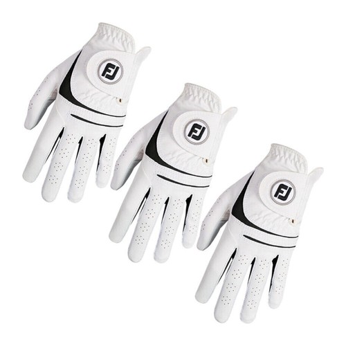 1/3PCS FootJoy Mens WeatherSof Golf Gloves Left Hand & Right Handed Golfer White - Picture 8 of 12