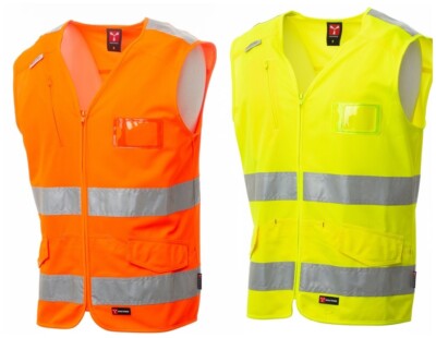 Gilet Uomo Alta Visibilità da Lavoro Expert Payper catarifrangente casacca  bande