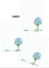 Blue Carnations Letter Writing A5 Paper ( envelopes optional)