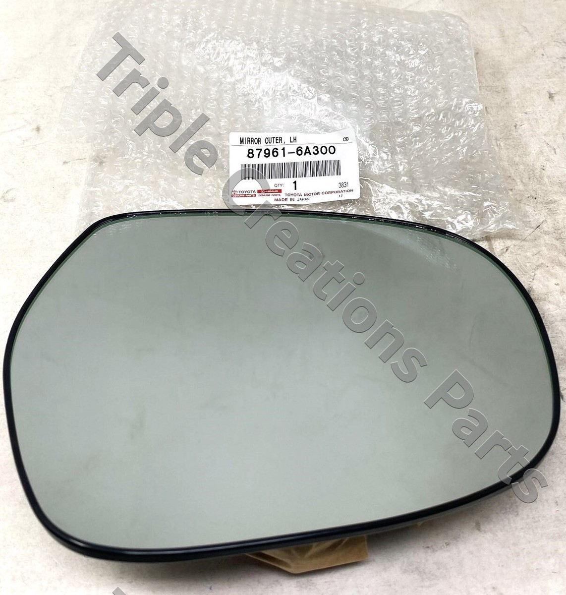 Toyota Genuine 879616A300 Mirror Sub-Assy Outer Rear View LH 87961