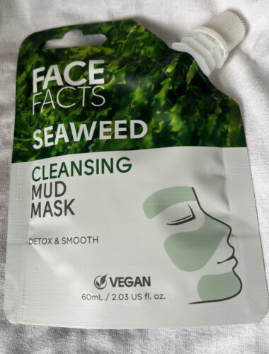 Face Mask Beauty Spa Therapy Peel Off Clay Scrub Sheet Hydrate Moisturise Pamper - Picture 2 of 3
