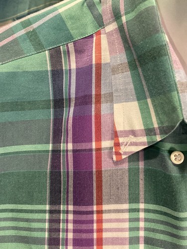Vintage Lord & Taylor Kensington Collection Shirt Mens Size L Short Sleeve EUC - Picture 6 of 9