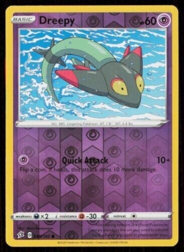 Pokemon - Dreepy - 089/192 - Reverse Holo - Rebel Clash - NM/M