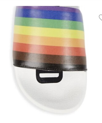 MAH Gender Neutral Be Proud Slides  LGBTQ+ RAINBOW  Size 10-12 MAH Gender Neutral Be Proud Slides LGBTQ+ RAINBOW Size 10-12  main image 3