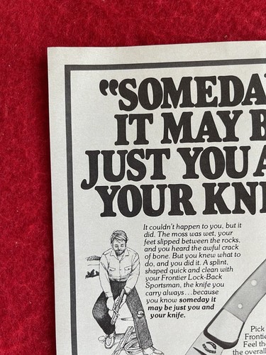 Vintage 1979 Print Ad Frontier Lock Back Sportsman Knife Advertisement - Picture 4 of 7