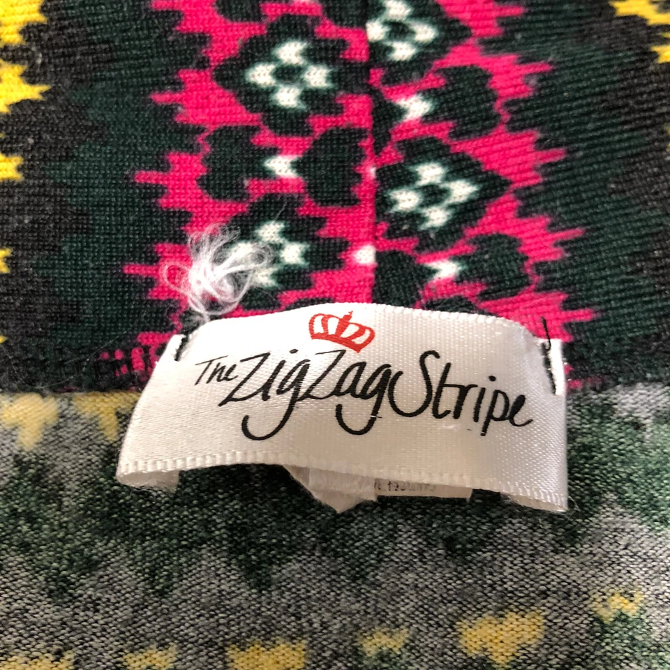 Suéter túnica a rayas Zig Zag / para mujer (M) multicolor Foto 3 de 3