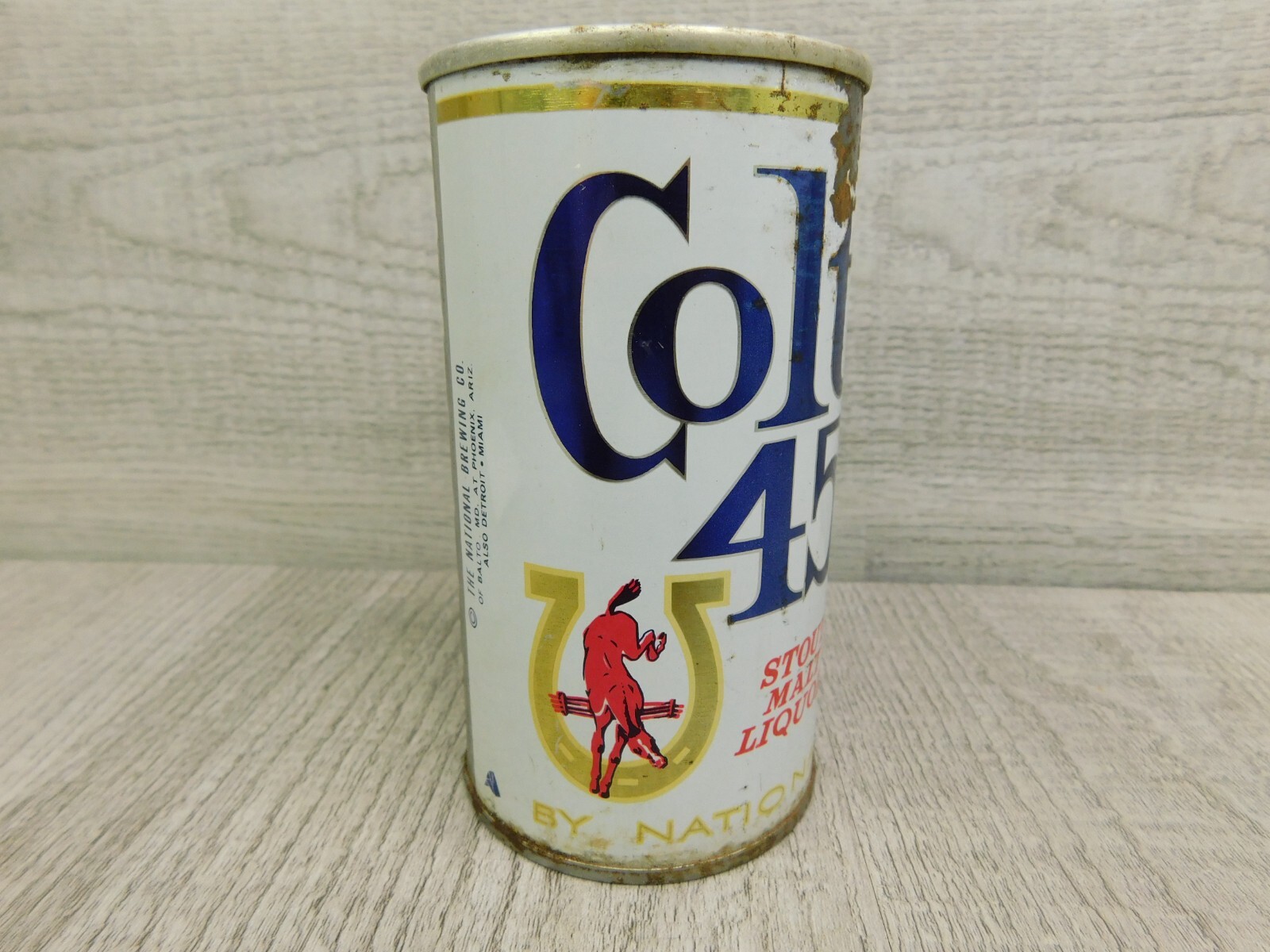 Man Cave Colt 45 Stout Malt Liquor Phoenix AZ Steel Seam Pull Tab Beer