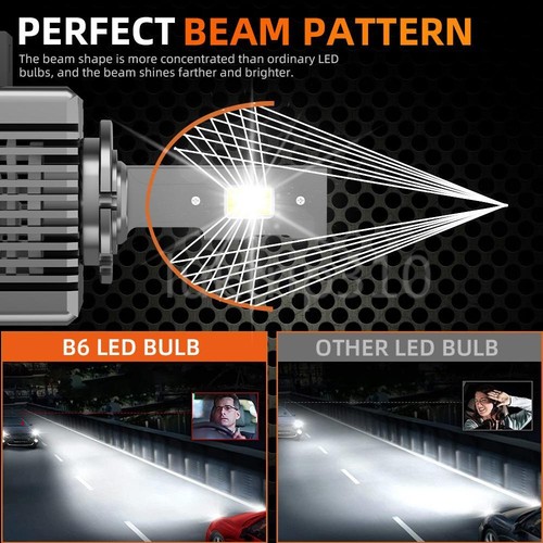 RACBOX LED Headlight Bulb D1S D1R High Low Beam HID Xenon Conversion Kit 2pcs - Picture 5 of 11