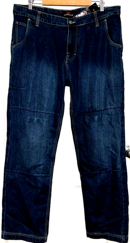 Torque BNWT Mens XL Measure W38 x L34 Lined Protective Straight Motorcycle Jeans - Picture 2 of 12