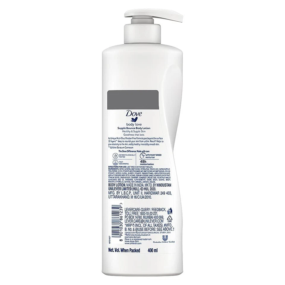 Dove Body Love Supple Bounce Body Lotion for Dry Skin 48Hrs Moisturisation - image 2 of 4