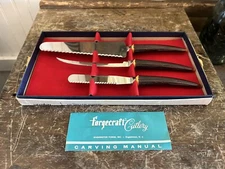 VINTAGE FORGECRAFT WASHINGTON FORGE STAINLESS HOSTESS SERVING SET MADE IN U.S.A.