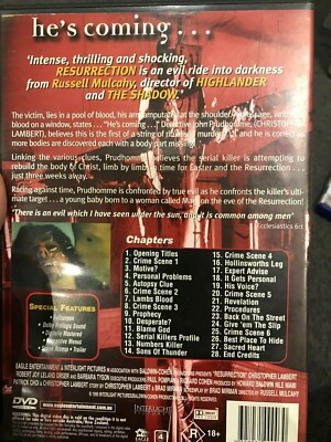 Resurrection region 4 DVD (1999 Christopher Lambert horror