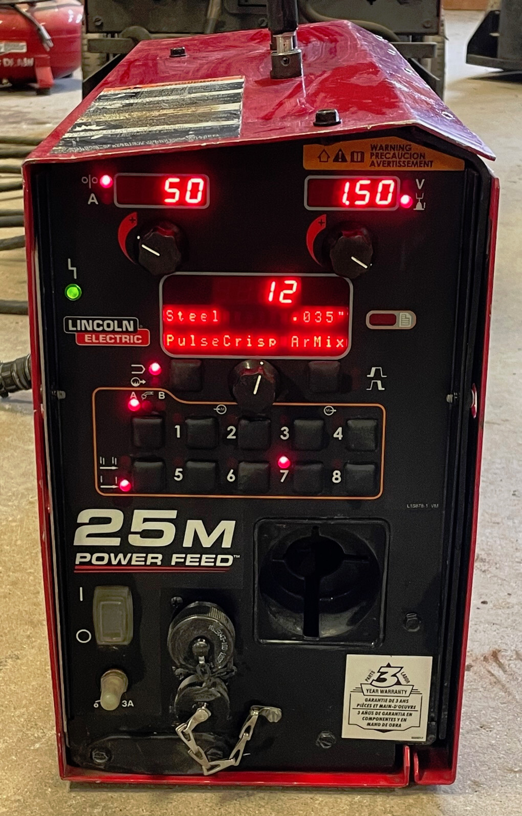 Lincoln Electric 25M Power Feed Welder Suitcase Wire Feeder Pulse MIG