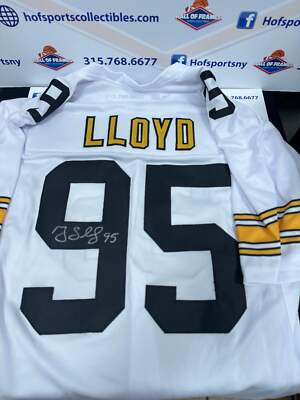 GREG LLOYD SIGNED WHITE STEELERS CUSTOM JERSEY BECKETT WITNESSED COA 