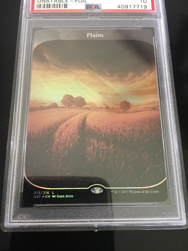 Rare PSA 10 Gem Mint MTG Unstable Plains - Foil, NM-Mint
