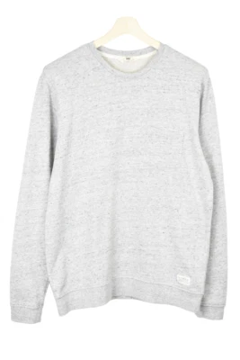 Sweatshirt Lee Pour Homme XL Pull Gris Mélange Col Ronde Poche - Photo 1/4
