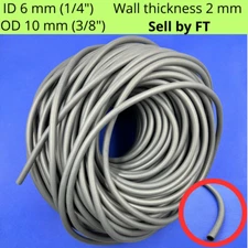 ID 6 mm 1/4" universal rubber air vacuum hose OD 3/8"(10mm) multi purposes by FT