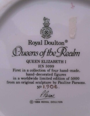 ROYAL DOULTON - QUEEN ELIZABETH I QUEENS OF THE REALM - HN3099