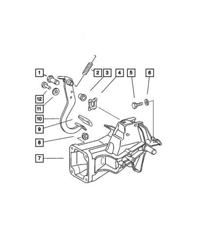 Pedal de freno del lado del conductor para Dodge Sprinter 2500 2003-2006 (P/N 5104045AA)