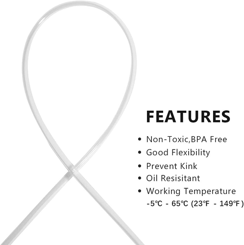 Tubo in vinile PVC grado leggero tubo in plastica trasparente, ID 8mm x 10mm OD PVC - Foto 4 di 12