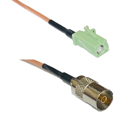 RG316 Avic Green Pioneer Jack to DVB TV Pal Female RF Cable Rapid-SHIP LOT