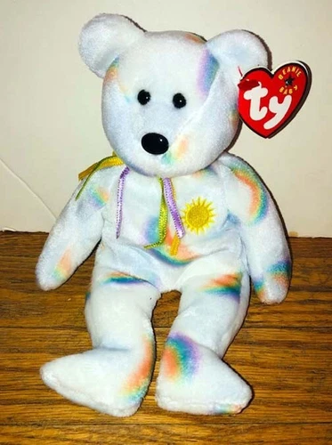 Vintage Ty Beanie Baby Cheery Sunshine Bear Plush Stuffed Animal NWT
