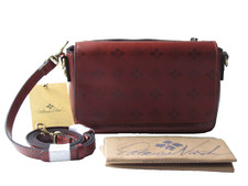 Patricia Nash Signature Floret Genuine Leather Lille Crossbody Tan NWT 149