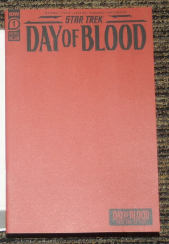 IDW Star Trek Day of Blood #1 RED BLANK Sketch Cover Variant