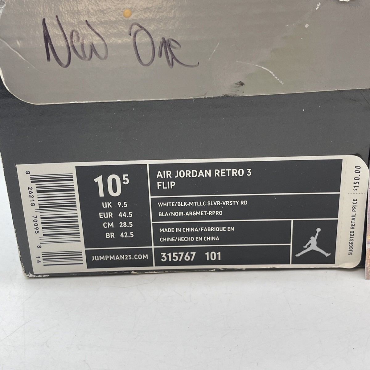 vintage an・an no.3 JORDAN 3 RETRO WHITE FLIP NEW SIZE 12 DS 315767-101 Metallic